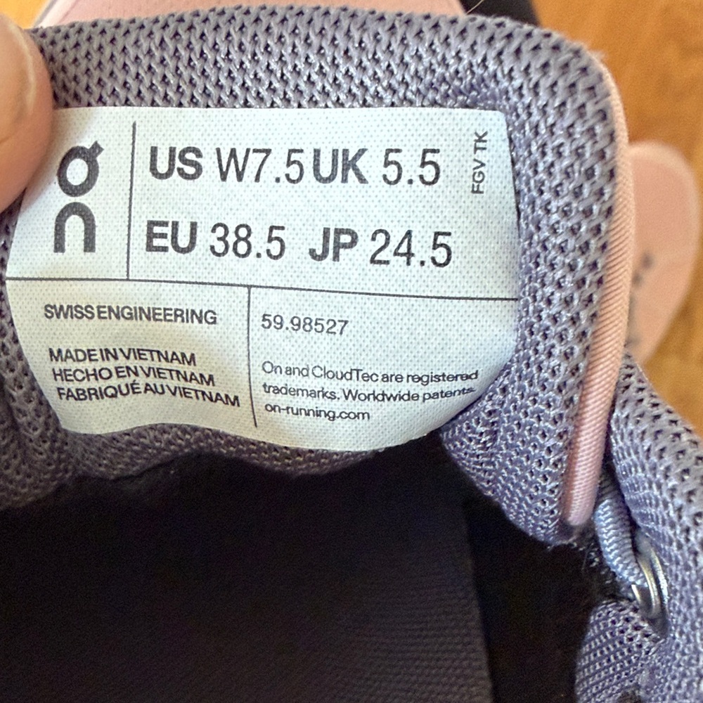On Running Pink and Gray Athletic Shoes - Picture 4 of 5